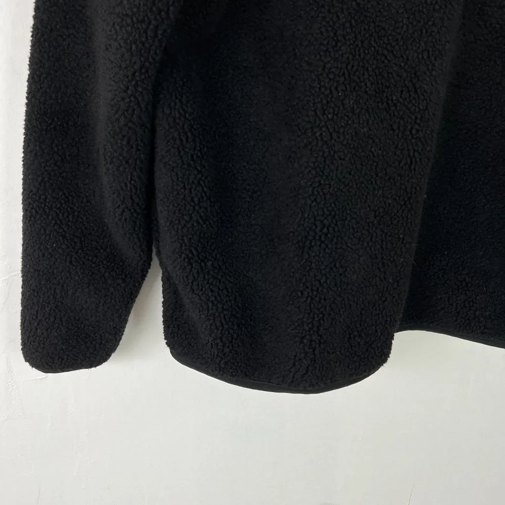 Theory Glacial Fleece Jacket Full Zip Black Size Medium M - Picture 12 of 16